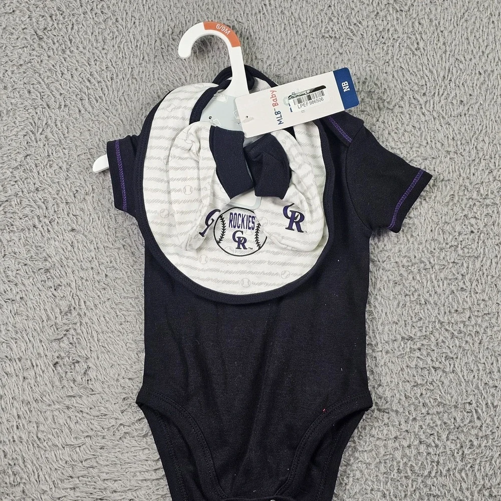 Colorado Rockies Shirt Bodysuit Boys 6-9 Months MLB Baseball Genuine Merchandise